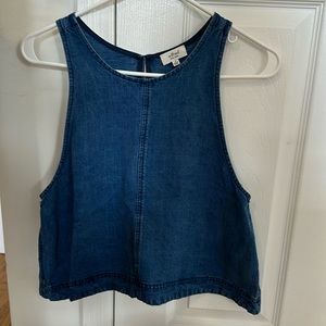 Aritzia Linen Crop Top
